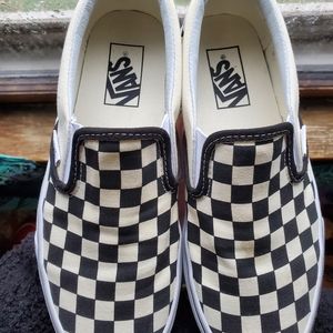 vans chex slip on